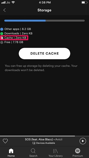 What is spotify cache